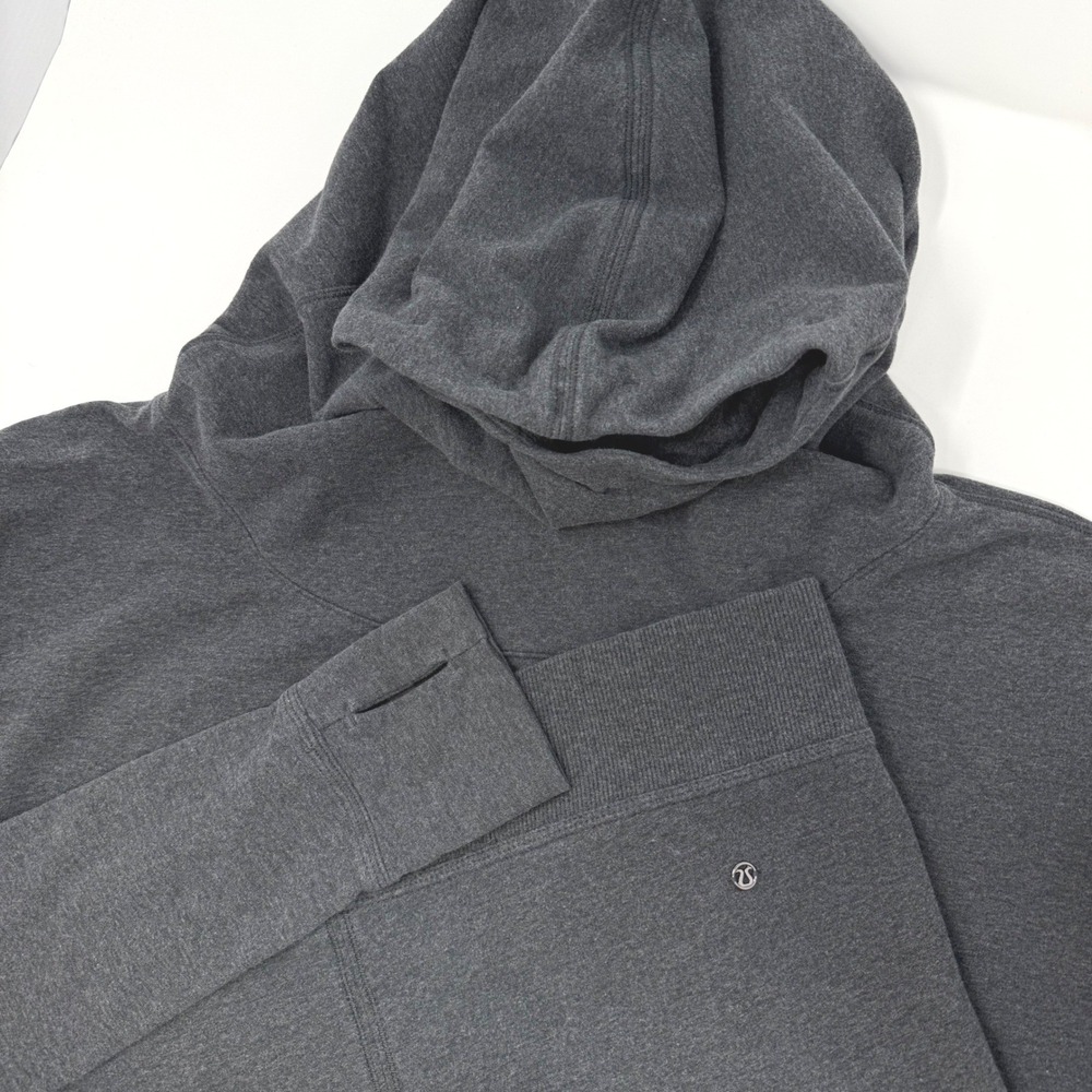 Lululemon Scuba Pullover Hoodie Womens‎ 6 Charcoal Funnel Neck Thumbholes